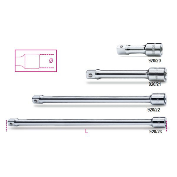 Beta 1/2'' Drive Extension Bar - 75mm
