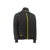 Bisley Diamond Quilted Bomber Jacket - Black - M