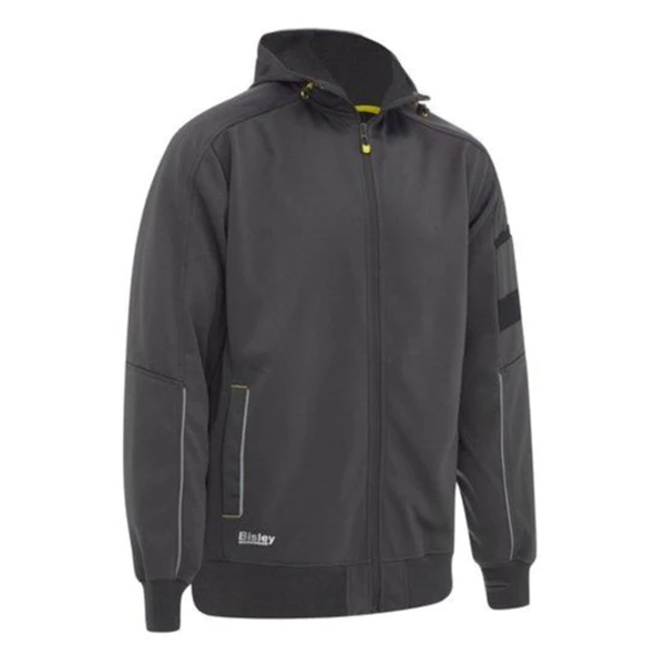 Bisley Fleece Zip Front Hoodie - Charcoal - M