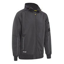 Bisley Fleece Zip Front Hoodie - Charcoal - M