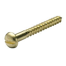 Brass Woodscrew - Round - 4G - 1/2
