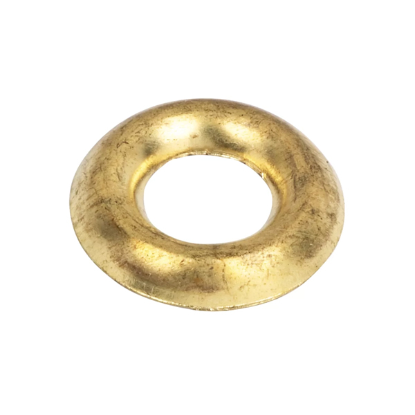 Brass Screw Cup Washer - No.4 - Nickel Plated