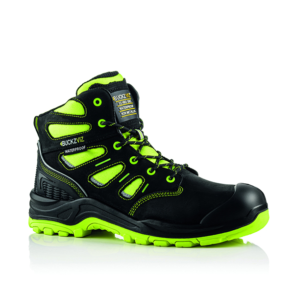 Buckzviz BVIZ2 Lace Boot - Black / Hi-Vis Yellow - 7