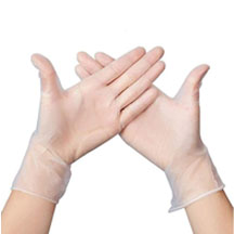 Clear Vinyl Powder Free Disposable Gloves - Medium