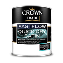 Crown Trade Fastflow Quick Dry Satin - White - 1L