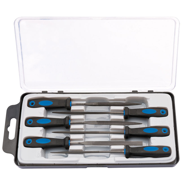Draper Soft Grip 6 Piece Needle File Set - 150mm