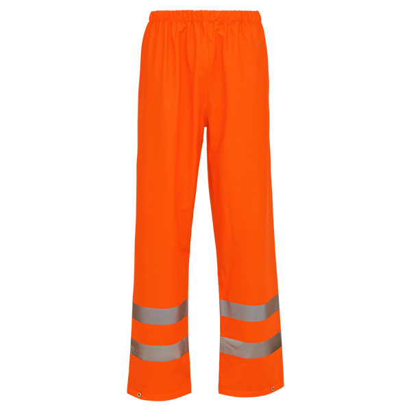 Elka Dry Zone Visible Rain Hi-Vis Trousers - Orange - Medium