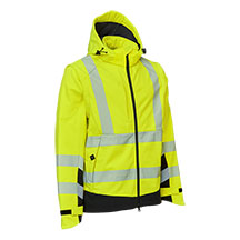Elka Visible Xtreme Softshell Jacket with Detachable Sleeves- Yellow - X/Small