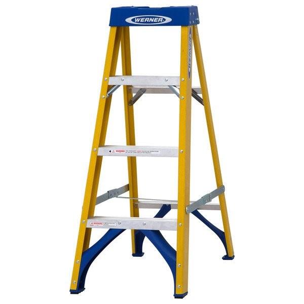Werner Fibreglass Step Ladder - Working Height: 2.04m