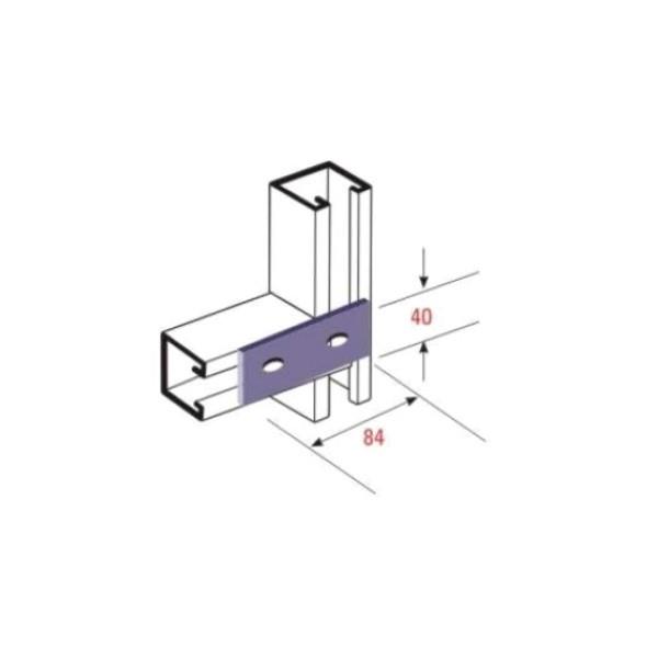 Flat Plate - 2 Hole Flat Plate - 84x40x6mm