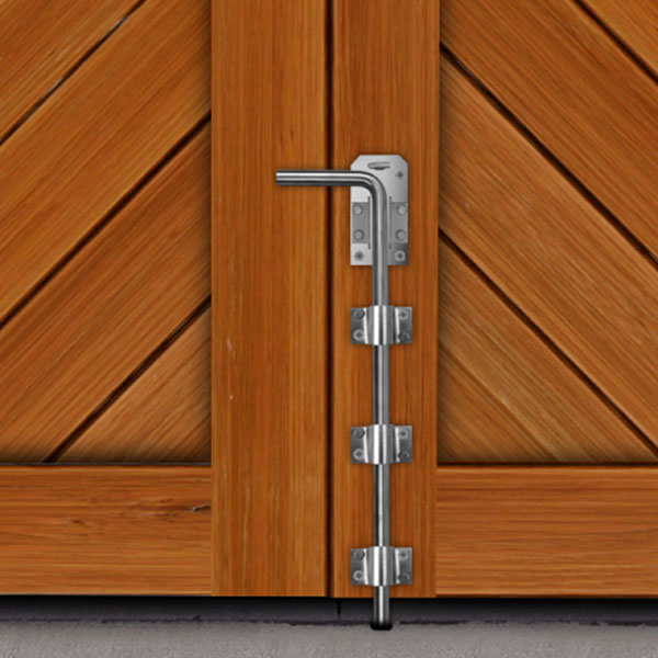 Garage Door Bolt - 12'' Galv