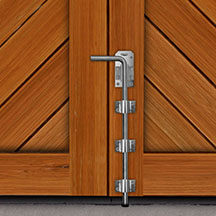 Garage Door Bolt - 12'' Galv