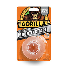 Gorilla Crystal Clear Mounting Tape - 25mm x 1.5m