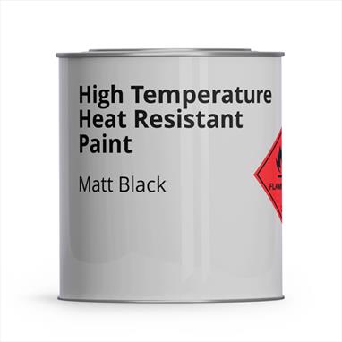 High Temperature / Heat Resistant Paint - Matt Black - 5.0 Litre