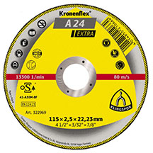 Klingspor A24 EXTRA Cutting Disc - Metals - 115mm - 22mm Bore - 2.5mm