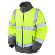 Leo Hi-Vis Hartland Fleece - Yellow - HWRC Branded - S