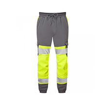 Leo EcoVis Hawkridge Hi-Vis Stretch Trousers - Yellow/Grey - Small