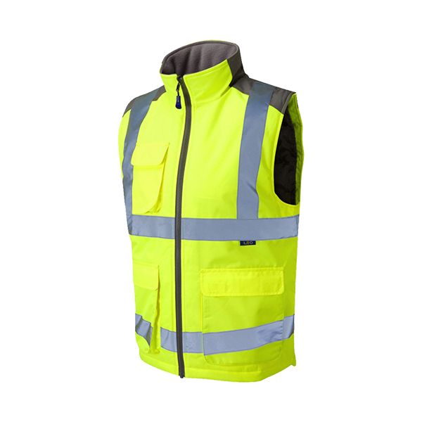 Leo EcoViz Torrington Hi-Vis Bodywarmer - Yellow - Medium
