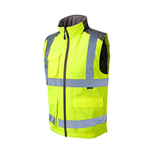 Leo EcoViz Torrington Hi-Vis Bodywarmer - Yellow - Medium