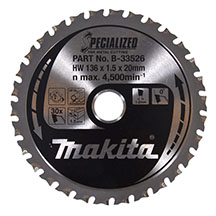 Makita Specialized TCT Circular Saw Blade - Steel - 136mm - 30