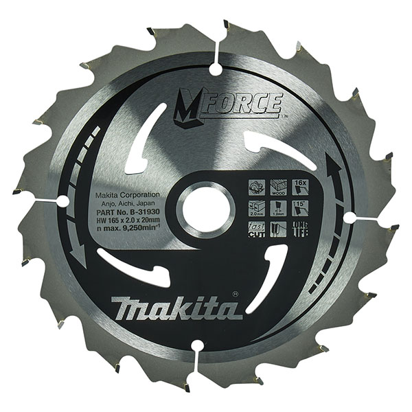 Makita M-Force TCT Circular Saw Blade - Wood - 165mm - 16