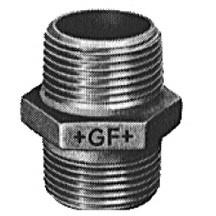 Male Hex Nipple - 1'' - Black