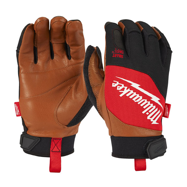 Milwaukee Hybrid Leather Gloves - Medium