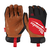 Milwaukee Hybrid Leather Gloves - Medium