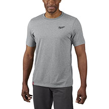 Milwaukee Hybrid Short Sleeve T-Shirt - Grey - Small - Small