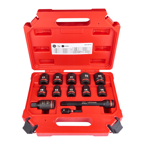 Milwaukee 1/2'' Impact Socket Set - 13 Piece