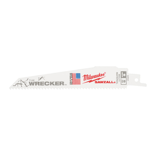 Milwaukee Sawzall Wrecker Blade - Multi Material - Pack of 5 - 150mm - 7/11TPI