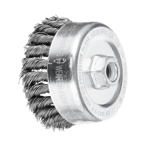 PFERD Threaded Cup Brush - Crimped - 75mm - Steel