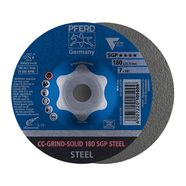 PFERD CC-Grind Solid STEEL Grinding Disc