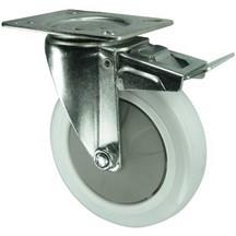 Polypropylene Swivel Castor - With Brake - 50mm - 50kg load capacity