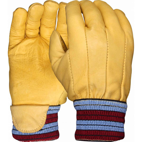 Premium Felt Lined Leather Drivers Gloves with Knit Wrist