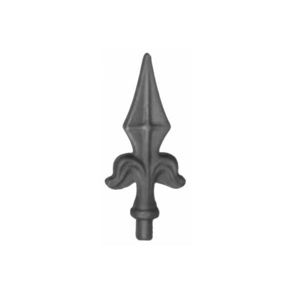 Wrought Iron Fleur De Lys Rail Head - 130 x 60 x 12mm