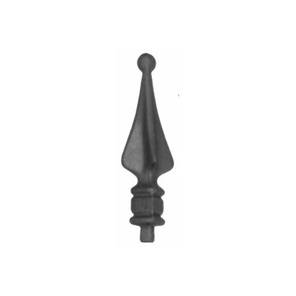 Wrought Iron Ball Top Rail Head - 125 x 30 x 12mm