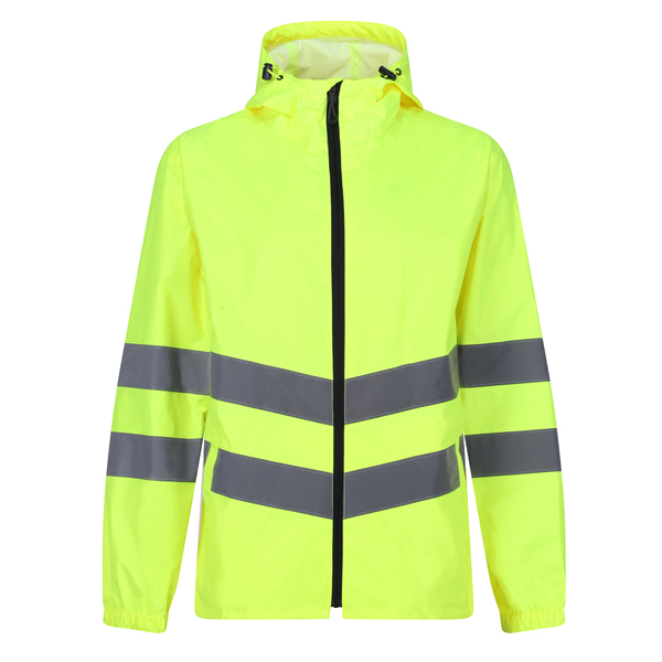 Yellow Hi-Vis Packaway Jacket - CW Branded - S