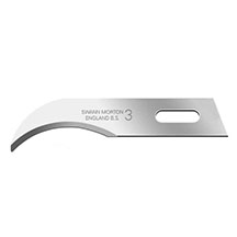 Swann Morton Non Sterile Carbon Steel Curved Scalpel Blade - No.3