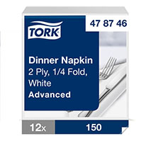 Tork Dinner Napkin - White