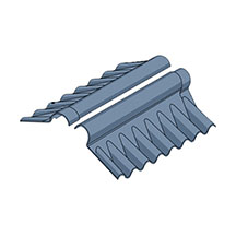 Two Piece Closed Ridge Cover -