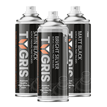 Tygris Aerosol Acrylic Finishing Paint - Matt Black