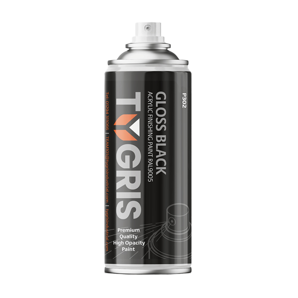 Tygris Aerosol Gloss Paint - Black