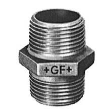 Unequal Hex Nipple - 3/4'' x 1/2'' - Galvanised