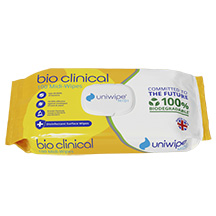 UniWipe Bio-Clinical Midi Wipes - Pack of 100
