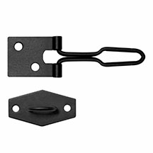 Wire Hasp & Staple - 3" Black