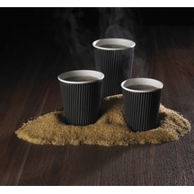 Black Ripple Triple Layer Paper Cup