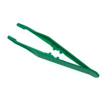 Tweezers 4.5in Green Plastic