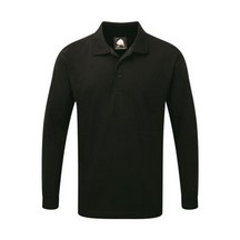 Orn Weaver Long Sleeve Polo - Black