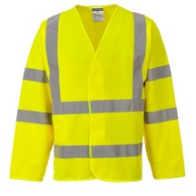 Portwest Hi Vis Long Sleeve Waistcoat - Yellow